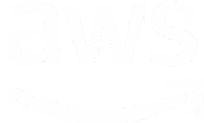 Logotipo da Amazon Web Services (AWS) com letras brancas e uma seta curva abaixo.